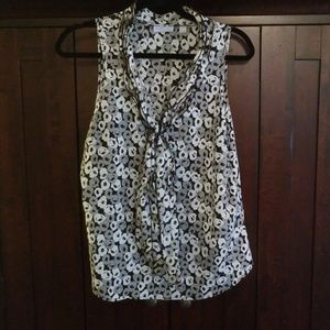 2 for $15! NY & Co. Black White Sleeveless Top